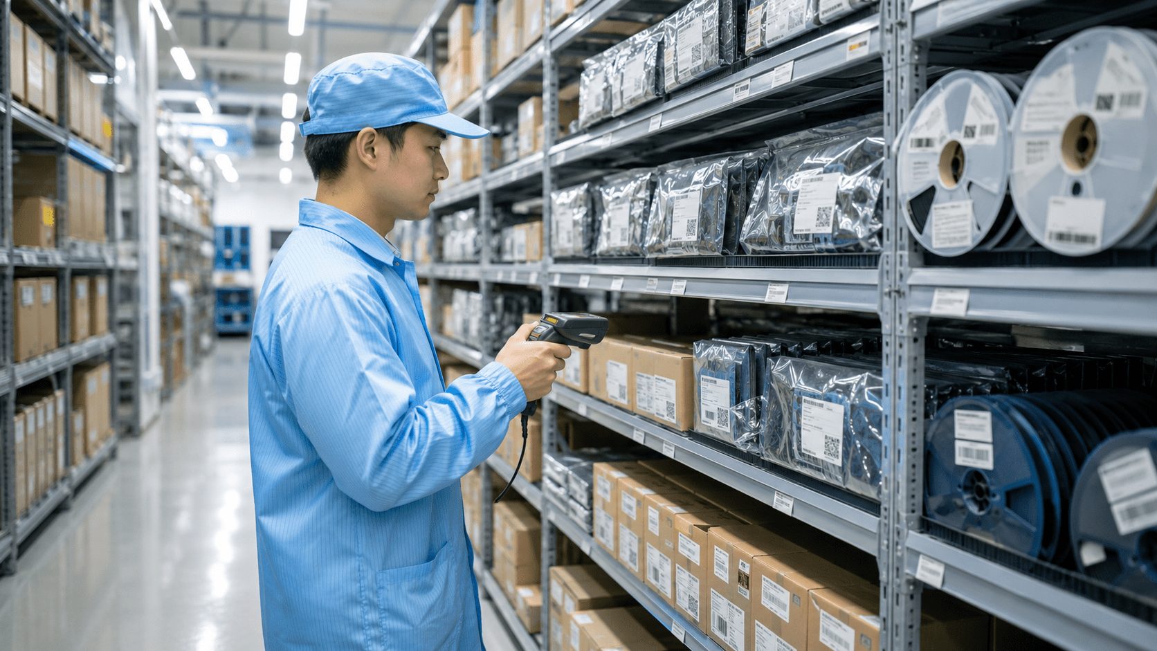 Warehouse and Inventory – Cerametronics (optimized) ESD-safe climate-controlled component warehouse inventory